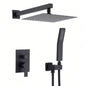 12 Inch Ceiling Mount Brushed Nickel Shower System Bathroom Luxury Rain Mixer Shower Combo Set Ceiling Rainfall Shower System