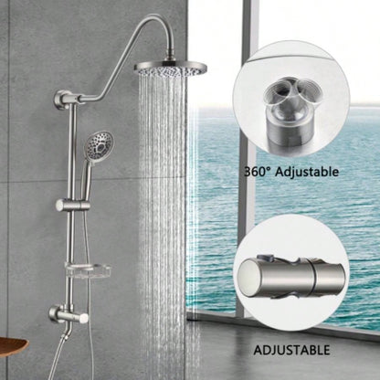Shower with Handheld Shower System with 8 Rain Shower