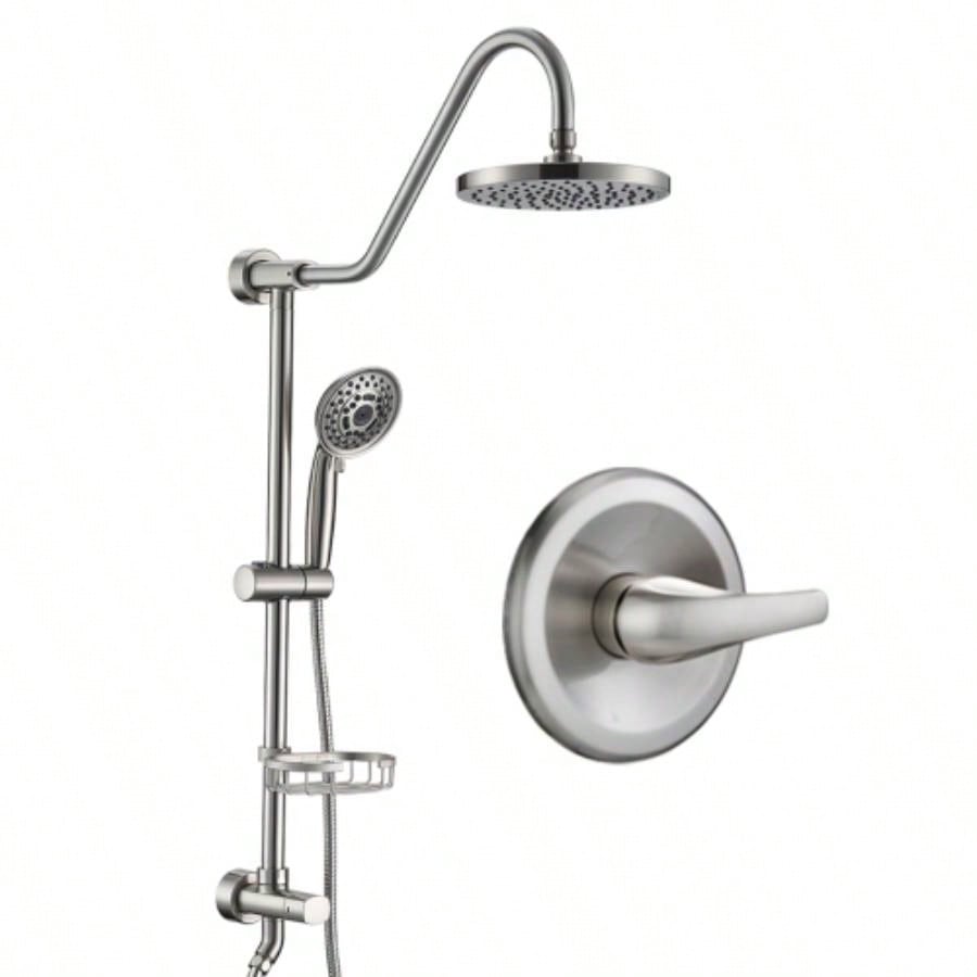 Shower with Handheld Shower System with 8 Rain Shower Rough - in Included