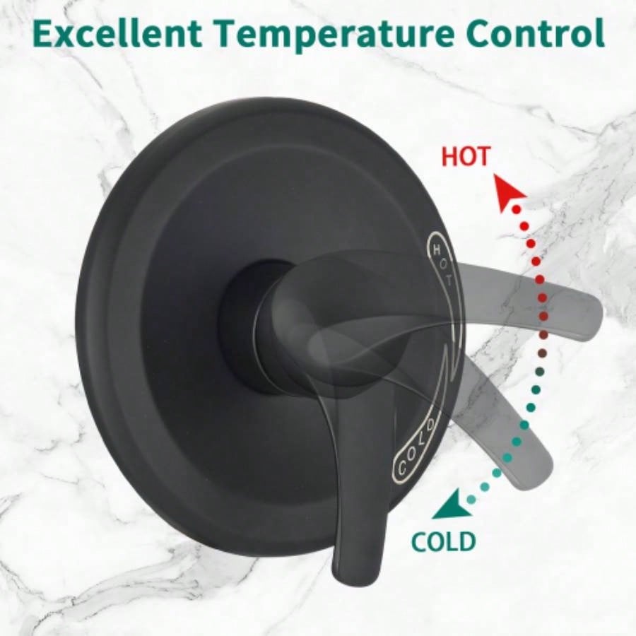 Drill - Stainless Steel Slide Bar Combo Rain Showerhead - Setting Hand, Dual Shower Spa System with Tup Spout Rough - in Included