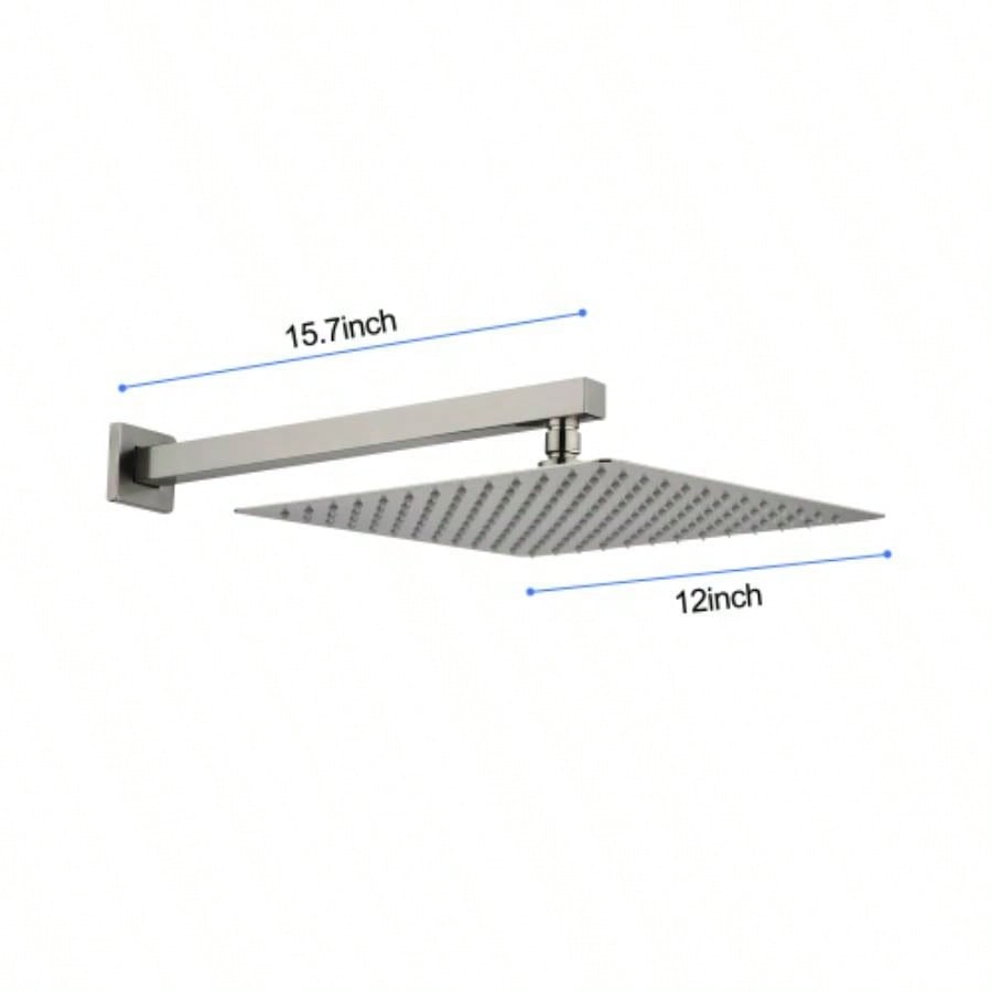 12 Wall Mount Rainfall Square Shower