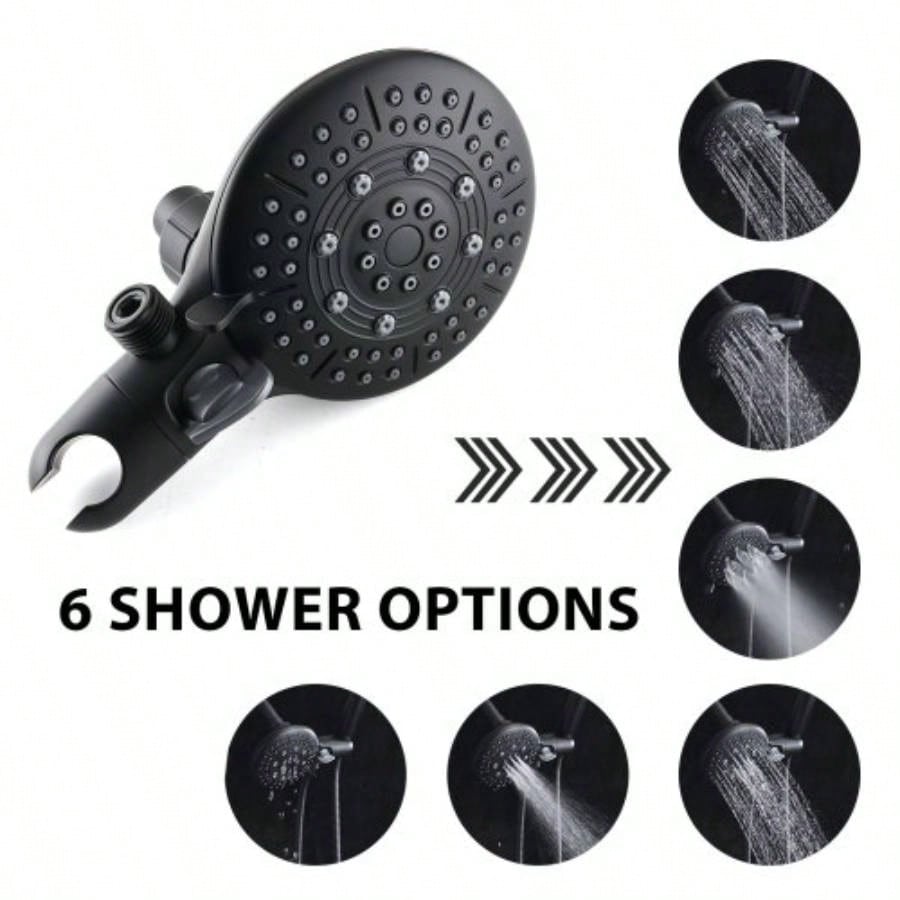 Classic High Pressure Single Handle 6 - Spray Patterns Rain shower with Handheld Shower Included