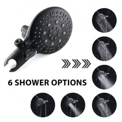 Classic High Pressure Single Handle 6 - Spray Patterns Rain shower with Handheld Shower Included