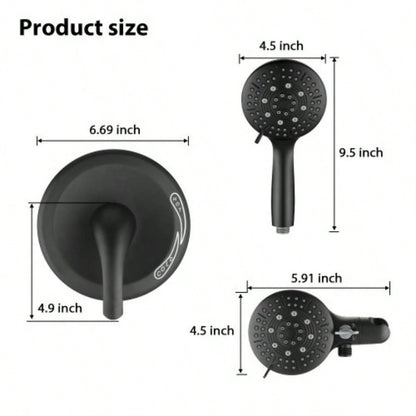 Classic High Pressure Single Handle 6 - Spray Patterns Rain shower with Handheld Shower Included