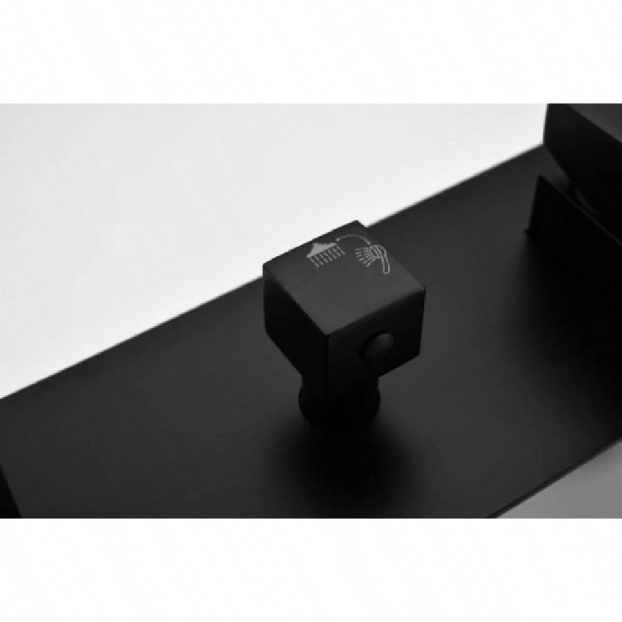 Brass Matte Black Shower Faucet Set Shower System 10 Inch Rainfall Shower with Handheld Sprayer Bathroom Luxury Rain Mixer Combo Set, Rough - in Included