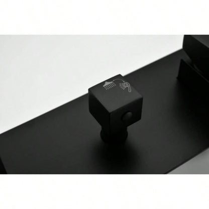 Brass Matte Black Shower Faucet Set Shower System 10 Inch Rainfall Shower with Handheld Sprayer Bathroom Luxury Rain Mixer Combo Set, Rough - in Included