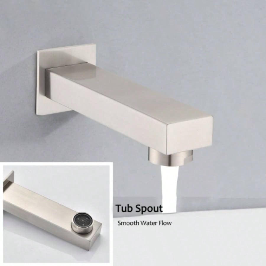 Brushed Nickel shower system 10 inch Brass Bathroom Deluxe rain mixed shower combination set wall mounted rain shower system shower faucet