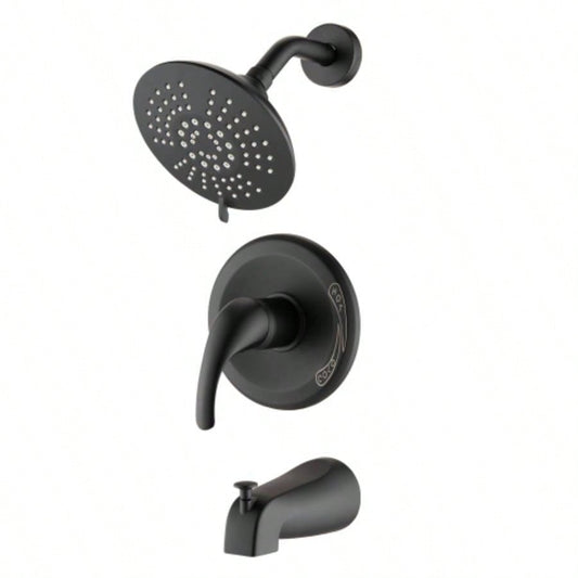Single Handle Tub Spout and 5 - functions Shower Set Included