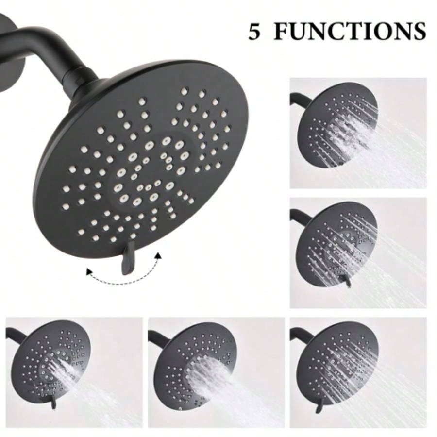 Single Handle Tub Spout and 5 - functions Shower Set Included