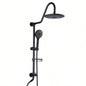 10 Rainfall Shower and Handheld Showerhead Combo Shower System with Slide Bar, Matte Black