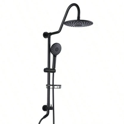 10 Rainfall Shower and Handheld Showerhead Combo Shower System with Slide Bar, Matte Black