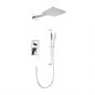 Shower System with Shower, Hand Shower, Slide Bar, Shower Arm, Hose, Trim, and Lever Handles