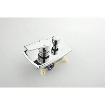 Shower System with Shower, Hand Shower, Slide Bar, Shower Arm, Hose, Trim, and Lever Handles