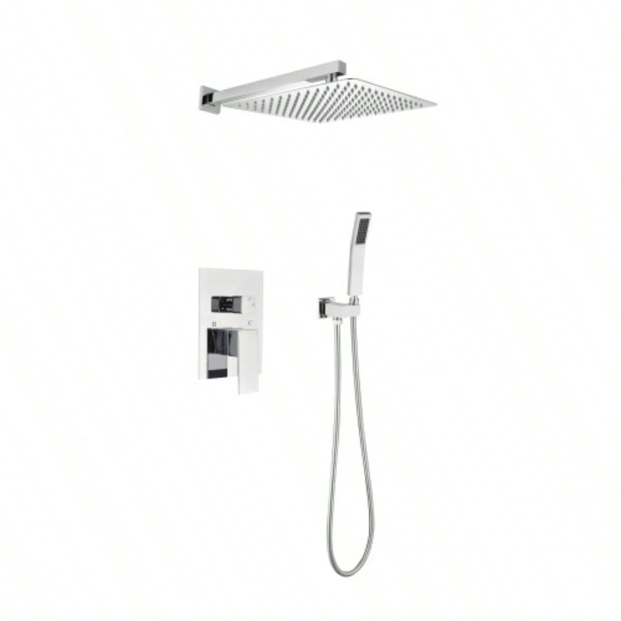 Shower Set System Bathroom Luxury Rain Mixer Shower Combo Set Wall Mounted Rainfall Shower Faucet