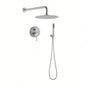 10 Matte Black Roud Rain Shower and Handheld Shower Set