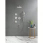 Shower System with Shower, Hand Shower, Slide Bar, Bodysprays, Shower Arm, Hose, Trim, and Lever Handles