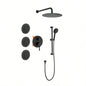 Shower System with Shower, Hand Shower, Slide Bar, Bodysprays, Shower Arm, Hose, Trim, and Lever Handles