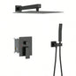 Dual Shower - 10 Inch Wall Mounted Square Shower System with Rough - in, Matte black
