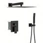 Dual Shower - 10 Inch Wall Mounted Square Shower System with Rough - in, Matte black