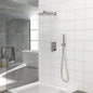 Dual Shower - 10 Inch Wall Mounted Square Shower System with Rough - in, Matte black