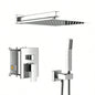 Dual Shower - 10 Inch Wall Mounted Square Shower System with Rough - in, Matte black