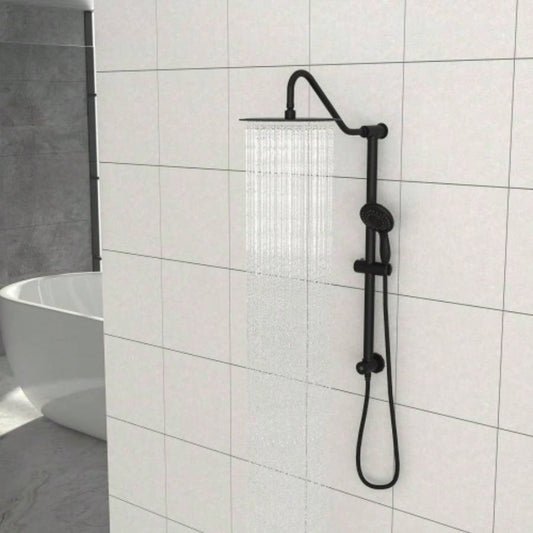 10 Inch Shower System with 5 Function Rain Hand Shower, 26.3 Slide Bar Shower Combo, Matte Black