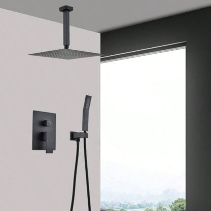 10 inch Shower Bathroom Luxury Rain Mixer Shower Complete Combo Set Wall Mounted