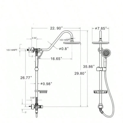 Shower with Handheld Shower System