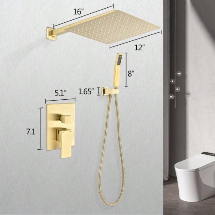 12 Rain Shower Systems Wall Mounted Shower