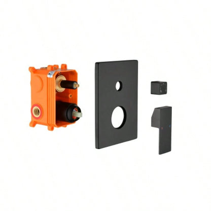 Shower System with Shower, Hand Shower, Hose, Trim, Lever Handles and Niche