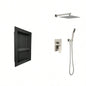 Shower System with Shower, Hand Shower, Hose, Trim, Lever Handles and Niche