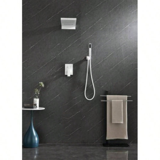 Shower System, Waterfall Rainfall Shower with Handheld, Shower Faucet Set Bathroom Wall Mounted