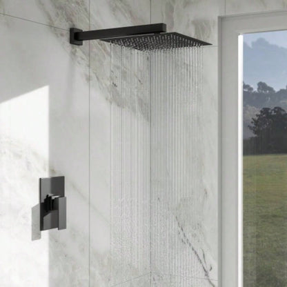 Shower Faucet Set, Shower System with 10 - Inch Rainfall Shower and Shower, Matte black