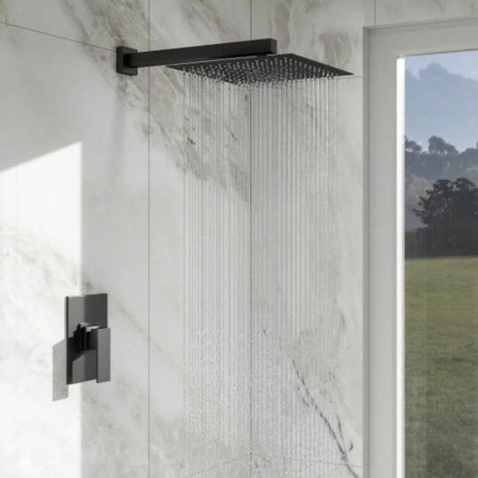 Shower Faucet Set, Shower System with 10 - Inch Rainfall Shower and Shower, Matte black