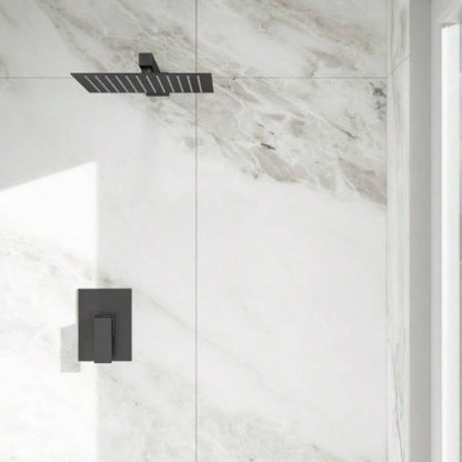 Shower Faucet Set, Shower System with 10 - Inch Rainfall Shower and Shower, Matte black