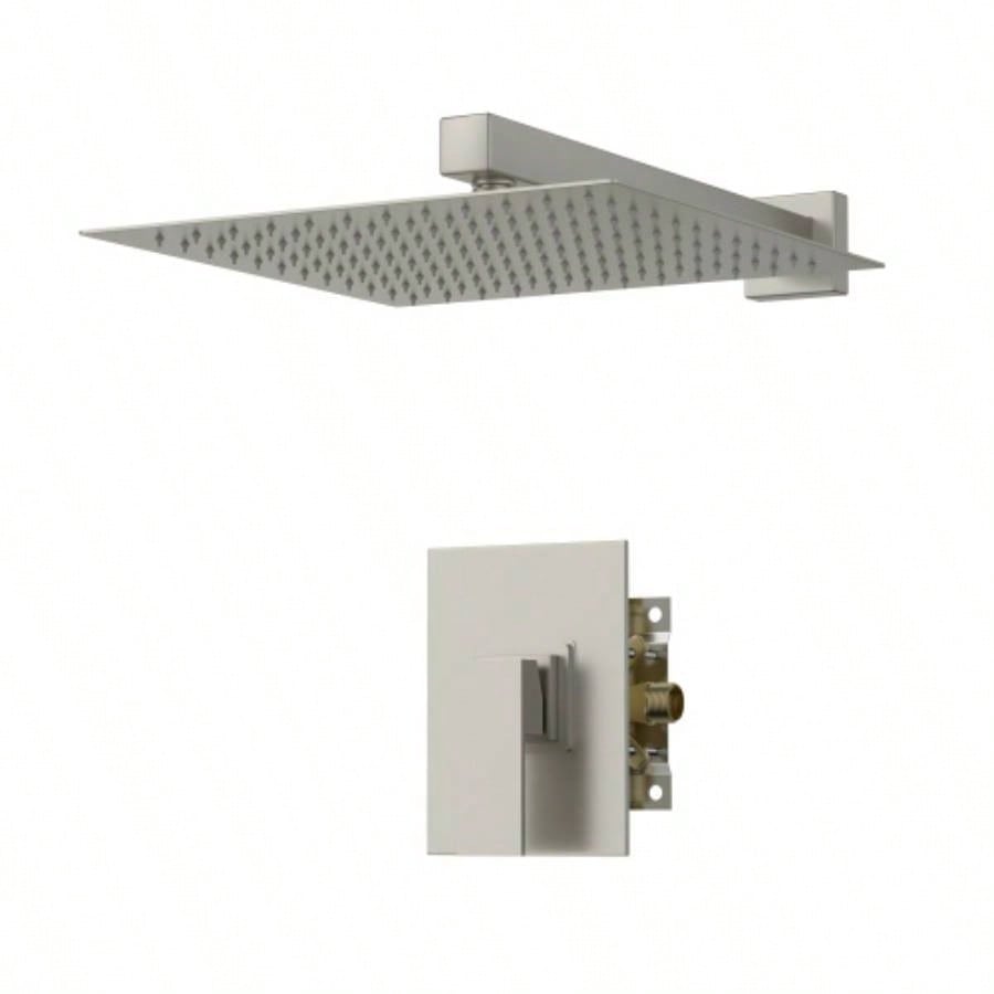 Shower Faucet Set, Shower System with 10 - Inch Rainfall Shower and Shower, Matte black