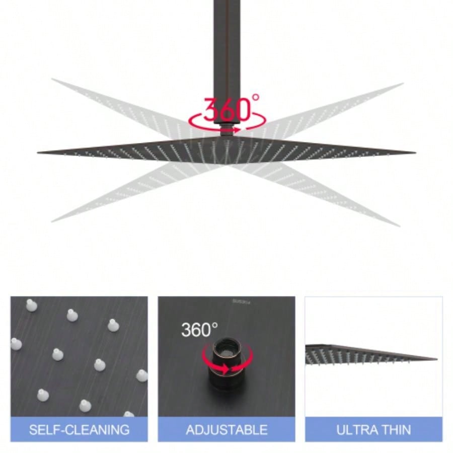 16 Square Rainfall Shower, Wall/Ceiling Mounted, Oil - Rubbed Bronze