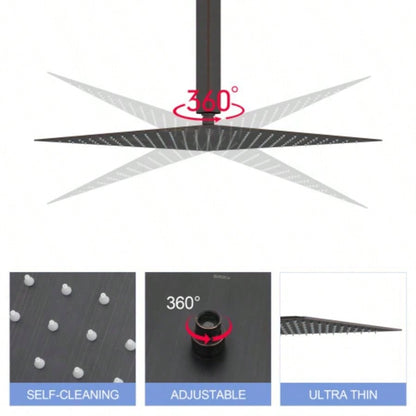 16 Square Rainfall Shower, Wall/Ceiling Mounted, Oil - Rubbed Bronze