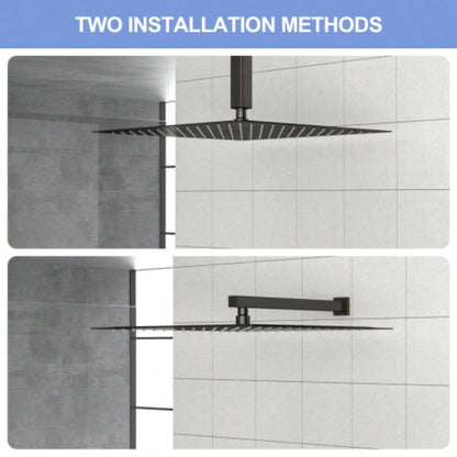 16 Square Rainfall Shower, Wall/Ceiling Mounted, Oil - Rubbed Bronze
