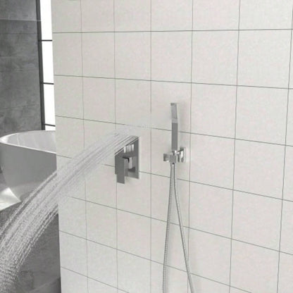 Dual Shower - 12 Inch Ceiling Mount Square Shower System with Rough - in,