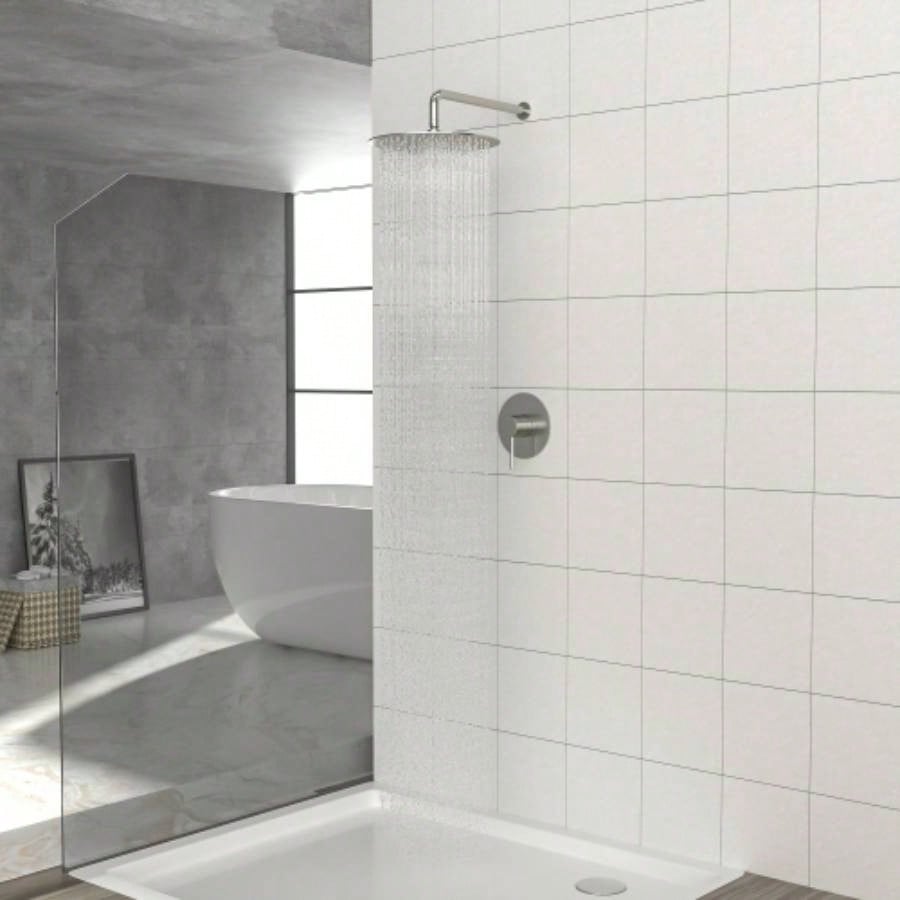 Shower Faucet Set, Shower System with 10 - Inch Rainfall Shower and Shower, Brushed Nickel