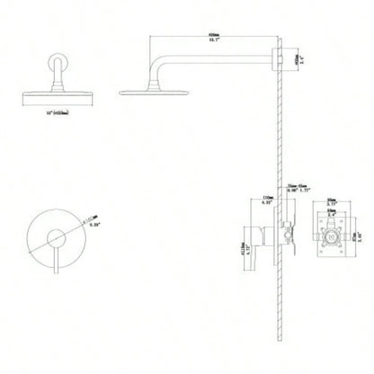 Shower Faucet Set, Shower System with 10 - Inch Rainfall Shower and Shower, Brushed Nickel