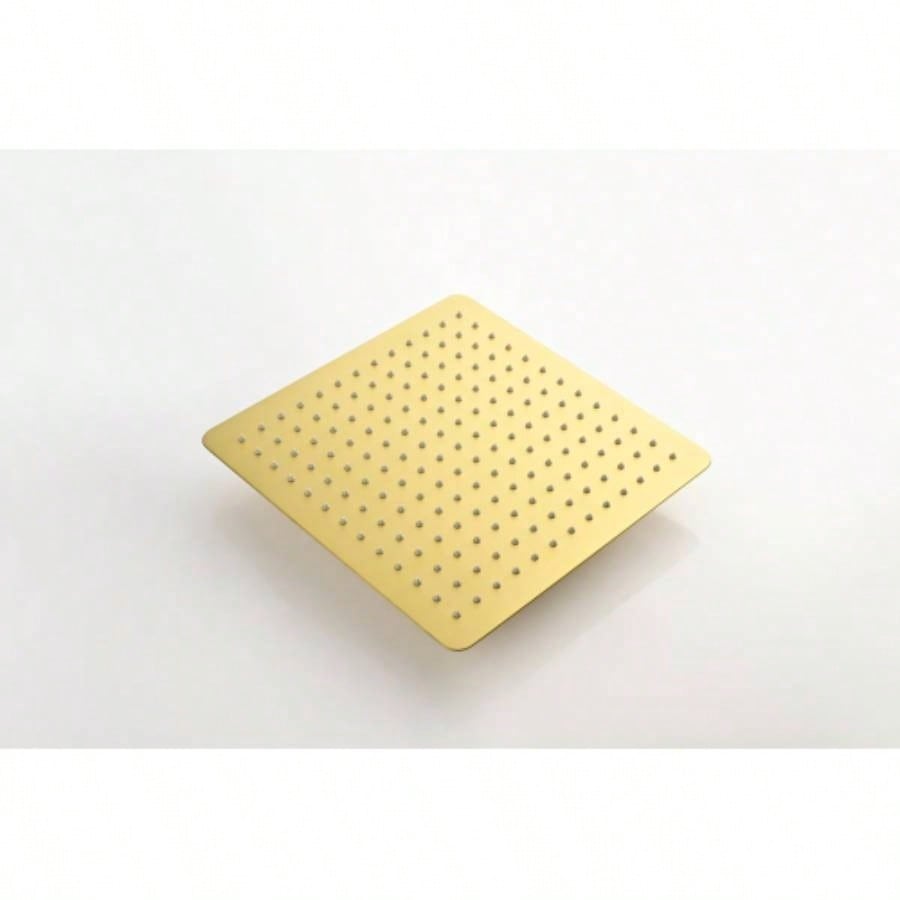 16 Inch Square Rain Shower Brushed Gold 304 Stainless Steel Showerhead