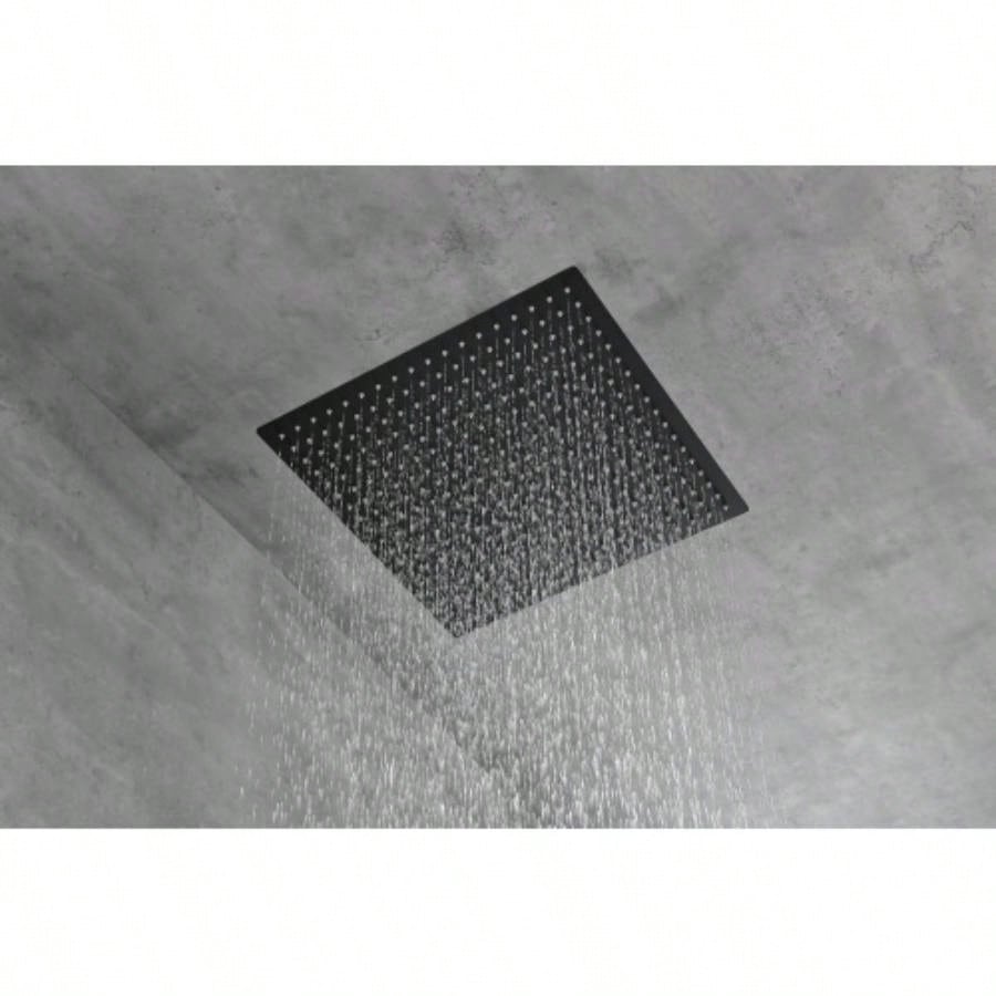 16 Inch Square Rain Shower Brushed Gold 304 Stainless Steel Showerhead