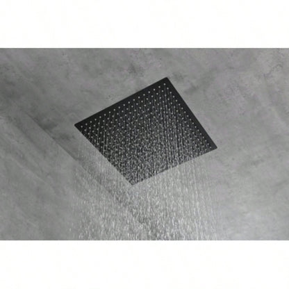 16 Inch Square Rain Shower Brushed Gold 304 Stainless Steel Showerhead