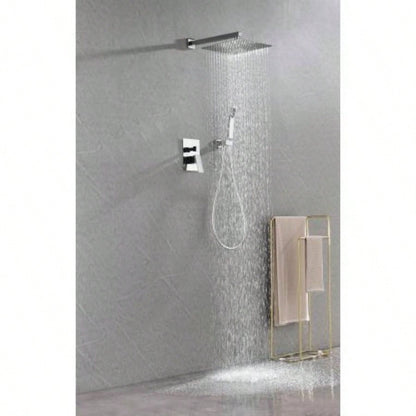 Shower Set System Bathroom Luxury Rain Mixer Shower Combo Set Wall Mounted Rainfall Shower Faucet