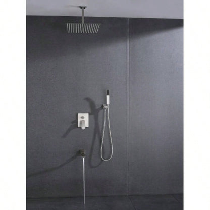 Ceiling Mounted Shower System Combo Set with Handheld and 16Shower