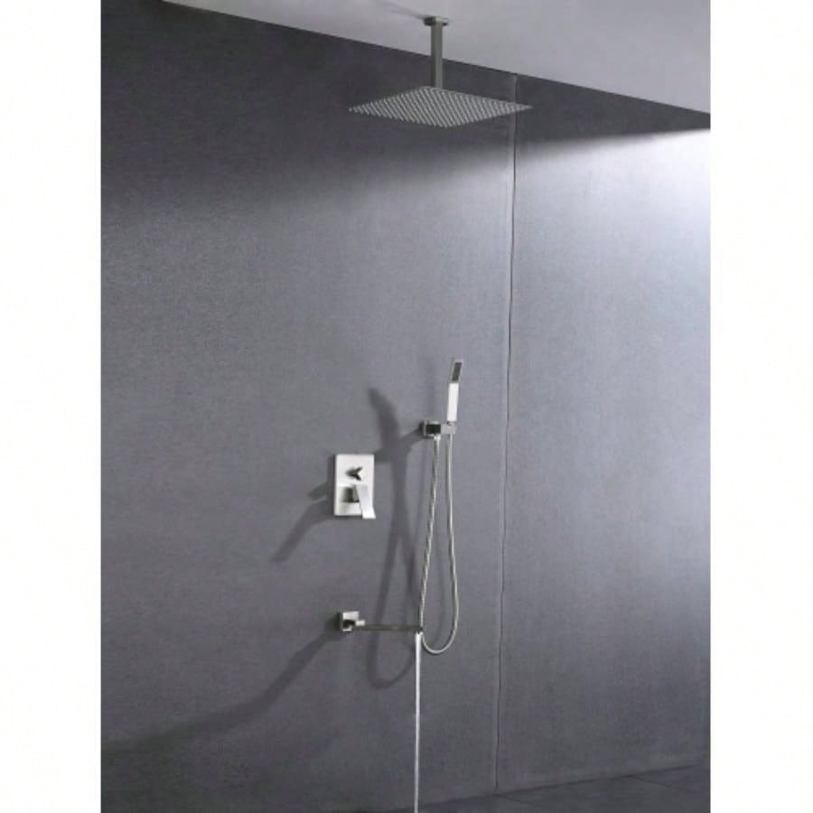 Ceiling Mounted Shower System Combo Set with Handheld and 16Shower