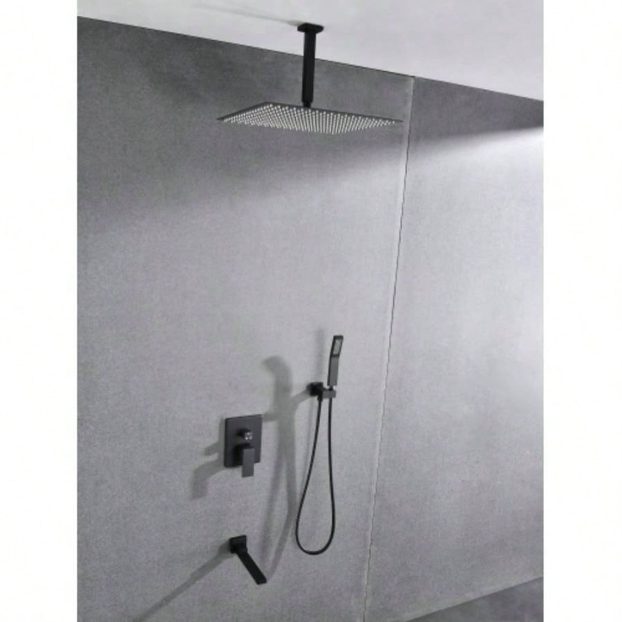 Ceiling Mounted Shower System Combo Set with Handheld and 16Shower