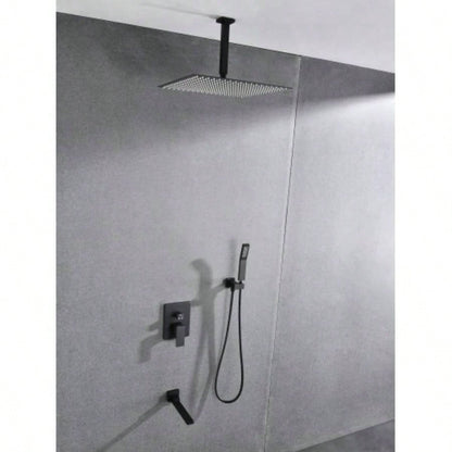 Ceiling Mounted Shower System Combo Set with Handheld and 16Shower
